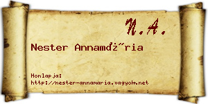 Nester Annamária névjegykártya